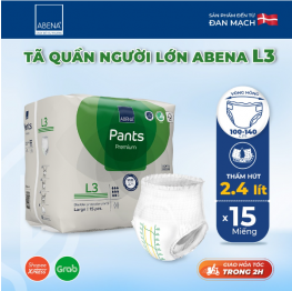 Tã quần người lớn Đan Mạch Abena Pants Premium L3 (2400ml) (15 miếng)