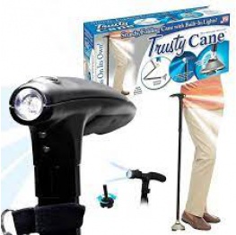 Gậy gấp gọn Trusty Cane chống trượt có đèn Pin cho người già hỗ trợ đi lại chống chơn trượt - Dụng cụ thiết bị hỗ trợ người già