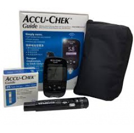 [hỏa tốc] Máy đo đường huyết Accu Chek Guide Nhập Khẩu Mỹ - tặng 25 que, 100kim, 100cồn