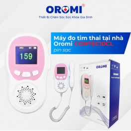 Máy Đo Tim Thai Pin Sạc Oromi CONTEC10CL Từ 12 Tuần - Tặng Kèm Gel Siêu Âm