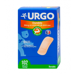 Băng cá nhân vải độ dính cao Urgo Durable dùng để bảo vệ vết thương (102 miếng)