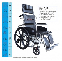 Xe Lăn Đa Năng Khung Nhôm Có Bô Vệ Sinh Lucass X-7L